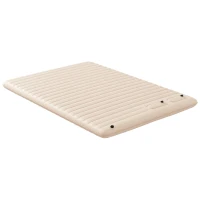 Outsunny Double Inflatable Mattress, with Built-In Pump - White(m-1)