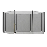 HOMCOM 13ft Trampoline Net Replacement Safety Net Enclosure Net Spare w/ 8 Poles(m-1)