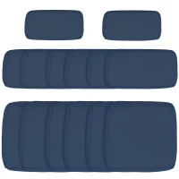 Outsunny Set of 14 Mixed Cushion Covers - Blue(m-10)