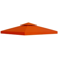 Outsunny Gazebo Replacement Canopy 3x3 m-Rusty Red(m-10)