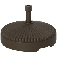 Outsunny Base para Chapéu de Sol Redonda Suporte para Chapéu de Sol Preenchível com Água 23L ou Areia 28kg Ø55x30 cm Marrom