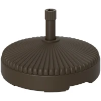 Outsunny Base para Chapéu de Sol Redonda Suporte para Chapéu de Sol Preenchível com Água 23L ou Areia 28kg Ø55x30 cm Marrom(m-1)