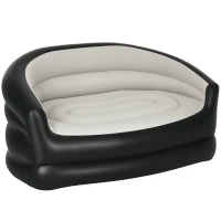 Outsunny Double Inflatable Seat - Grey/Black(m-10)