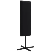 Outsunny Housse de protection imperméable pour parasol droit avec fermeture éclair et cordon de serrage polyester oxford noir(m-10)