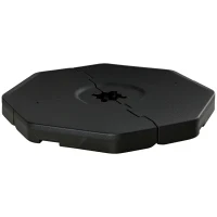 Outsunny Detachable Patio Umbrella Base, Cantilever Parasol Base Stand Outdoor Umbrella Weights, Filled with Sand and Water up to 140KG, Black(m-10)