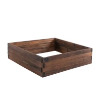 Outsunny 128L Wooden Raised Beds for Garden Planter Grow Containers For Outdoor Patio Plant Flower Vegetable 80L x 80W x 22.5H cm(m-1)