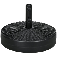 Outsunny Rattan-Effect Parasol Base 29kg Water/Sand
