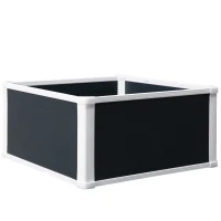 Outsunny 96L Raised Garden Bed, Weather-resistant PP Planter Box Containers for Outdoor Patio Plant Flower Vegetable, 60 x 60 x 30 cm(m-1)