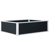 Outsunny 221L Raised Garden Bed, Weather-resistant PP Planter Box Containers for Outdoor Patio Plant Flower Vegetable,100 x 80 x 30 cm(m-1)