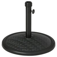 Outsunny Base para Chapéu de Sol de Cimento Suporte para Chapéu de Sol de 14 kg para Mastros de Ø32-38 mm Ø46x34 cm Preto(m-10)