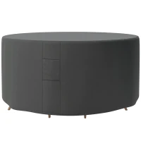 Outsunny Garden Patio Large Furniture Set Round Cover 600D Oxford Waterproof, Ф193 x 80H cm, Black(m-10)