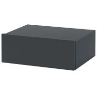 HOMCOM Moderner Hängenachttisch mit Schublade, aus Spanplatte, 40x30x15 cm, Schwarz(m-1)