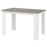 HOMCOM Moderner Esstisch aus Holz für 4-6 Personen, 120x69x75cm, Grau und Weiß