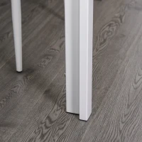 HOMCOM Esszimmer-Set mit Esstisch und Stühlen für 4 Personen, rechteckige Glasplatte, für Küche Wohnzimmer Zuhause, Weiß(m-5)