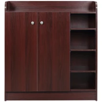 HOMCOM Moderner und Platzsparender Schuhschrank aus Holz für 12 Paar mit 4 Offenen Regalen, 83x30x90 cm, Farbe Braun(m-1)