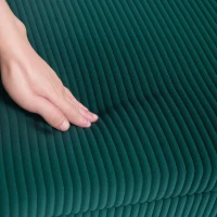 HOMCOM Samt Cord Aufbewahrungshocker End Of Bed mit Deckel, für Wohnzimmer, Schlafzimmer, Eingangsbereich, 112 x 42 x 40 cm, Grün(m-4)