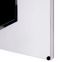 HOMCOM Badezimmerspiegelschrank aus Edelstahl mit Tür und 2 Regalen, 55x14x30cm(m-4)