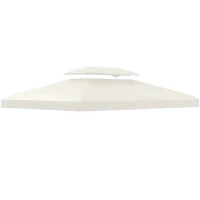 Outsunny Toit de Rechange pour Tonnelle Crème 3 x 4 m(m-1)