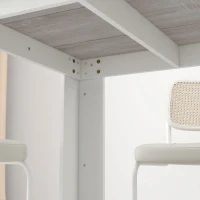 HOMCOM Moderner Esstisch aus Holz für 4-6 Personen, 120x69x75cm, Grau und Weiß(m-4)