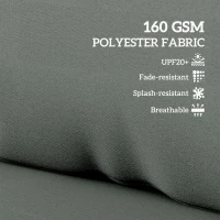 Outsunny Pallet Cushion 2-Piece Set Removable Seat Cushion Pallet Padding with Backrest 120 x 80 x 20 cm Dark Gray(m-4)