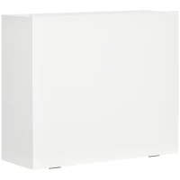 HOMCOM Wandklapptisch Zusammenklappbar und Platzsparend mit Regalen, für Zuhause und Büro, aus Spanplatte und MDF, 60x21.5x50 cm, Weiß(m-1)