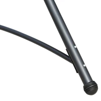 Outsunny Hollywoodschaukel mit Seitentasche, 3-Sitzer Gartenschaukel mit verstellbarem Sonnendach, Schaukelbank belast bis 300kg, für Garten, Terrasse, 196 x 128 x 172 cm, Dunkelgrau(m-16)