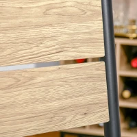 HOMCOM 3-teilige Esstisch Küchentisch mit Stühlen Set Naturholzmaserung + Schwarz mit 1 Tisch + 2 Stühlen(m-10)