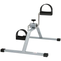 HOMCOM Mini Heimtrainer für Zuhause und Büro, Pedaltrainer, tragbar, 40 x 53 x 29 cm, Grau(m-1)