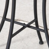 Outsunny Gartentisch Rund aus Metall mit Keramikplatte, Mosaik-Design, Ф35,5x53,5 cm, Blau(m-4)