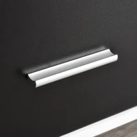 HOMCOM Druckerwagen mit Schubladen, Multifunktionsschrank für Büro und Zuhause, Schwarz und Weiß, 100x35x65cm(m-4)