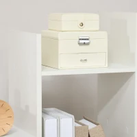 HOMCOM Mobiles Baum-Bücherregal mit 13 Regalen aus Spanplatte, 96x30x150cm(m-3)