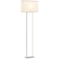 HOMCOM Lampada da Terra da 150 cm con 3 Modalità, Luminosità Regolabile e Interruttore a Pedale, Bianco