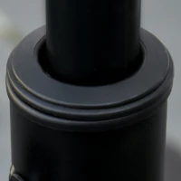 Outsunny 19kg Sonnenschirmständer für Ø32mm, Ø38mm und Ø48mm Pfosten, Harz und Stahl, 51x51x32 cm, Braun(m-4)