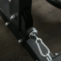 SPORTNOW Multifunktionale Kraftstation mit Klimmzugstange, 15-fach verstellbare Trainingsstation, Schwarz(m-4)