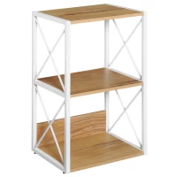 HOMCOM Regal für Wohnzimmer, Küche, Badezimmer 3 Regale platzsparend Holz 40x35x72,5 cm(m-1)