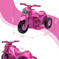 AIYAPLAY Elektrisches Kinder-Motorrad 2-5 Jahre, 3 Räder, 6 V, 3 km/h, mit Blasenfunktion, Licht- und Soundeffekten, rosa(m-3)