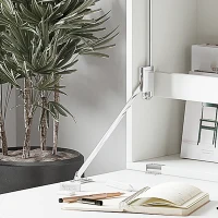 HOMCOM Wandklapptisch Zusammenklappbar und Platzsparend mit Regalen, für Zuhause und Büro, aus Spanplatte und MDF, 60x21.5x50 cm, Weiß(m-4)