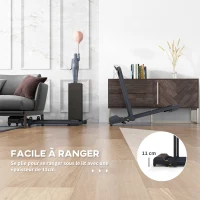 HOMCOM Elektrisches faltbares Laufband 2 in 1, 1-10 km/h, elektrisches Gehband mit Fernbedienung 130 x 59 x 96 cm schwarz(m-5)