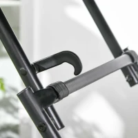 Outsunny Klappbarer Outdoor-Beistelltisch aus Stahl mit rutschfesten Füßen, 60x60x71 cm, Schwarz(m-4)