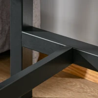 HOMCOM Bartisch in Marmoroptik, Stahlrahmen, Nivellierfüße, 120x40x100 cm, Weiß/Schwarz(m-10)