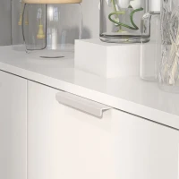 HOMCOM Moderner Schuhschrank für 15-20 Paar Schuhe, 5 Regale und Gedämpfte Schließung, Glänzendes Weiß(m-3)