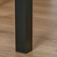 HOMCOM 3-teilige Esstisch Küchentisch mit Stühlen Set Naturholzmaserung + Schwarz mit 1 Tisch + 2 Stühlen(m-11)