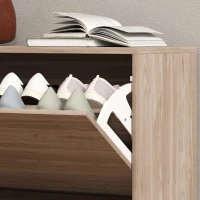 HOMCOM Set Möbel Eingang mit Schuhbank, Wandgarderobe und Spiegel, 80x27x46.5 cm, Dunkelbraun(m-4)