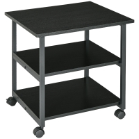 HOMCOM Druckerständer mit 3 Ebenen Ablagen, rollbar auf Rollen 50 x 50 x 52,5 cm