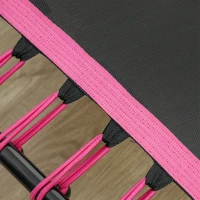 SPORTNOW 45" Rebounder Trampoline for Adults, Quiet Bungee Rebounder with LED Lights and Adjustable Handle, Pink(m-9)