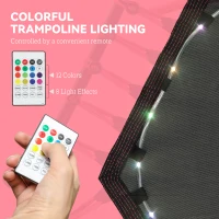 SPORTNOW 45" Rebounder Trampoline for Adults, Quiet Bungee Rebounder with LED Lights and Adjustable Handle, Pink(m-4)