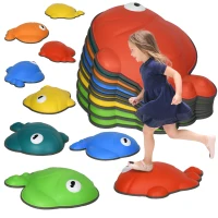 AIYAPLAY 9 Pcs Balance Stepping Stones Kids for Sensory with Non-slip Edge, Stackable Outdoor Indoor Obstacle Course(m-10)