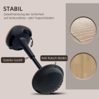 HOMCOM Balancehocker, beweglicher Sitz, drehbar, höhenverstellbar, ergonomisch, 34 x 34 x 68,5-83,5 cm, Braun(m-7)