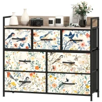 HOMCOM 7-Drawer Chest of Drawers - White(m-11)