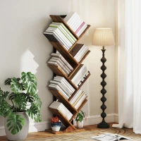 HOMCOM Eight-Section Tree Bookcase - Wood-Effect(m-6)